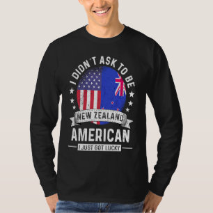 Neuseeland Amerikanischer Patriot Gewachsen Humor T-Shirt