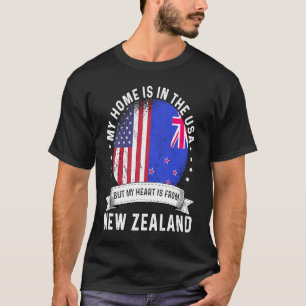Neuseeland Amerikanischer Patriot Stolz Gewachsen T-Shirt