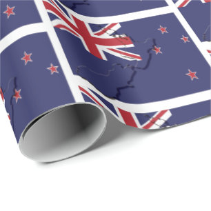 NEUSEELAND  Aotearoa  Neuseeländische Flagge Geschenkpapier
