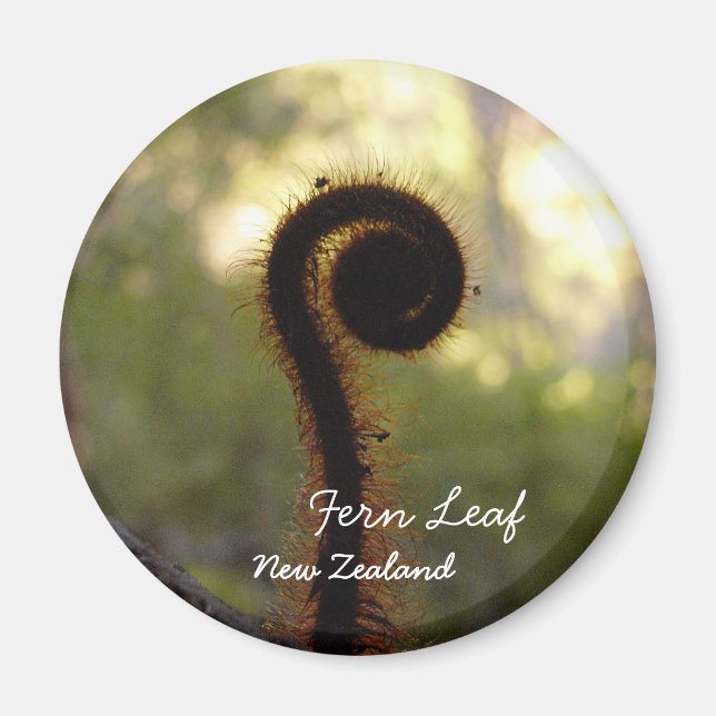 Neuseeland, Aotearoa, Westlicher Leaf (Magnet) Magnet (Vorne)