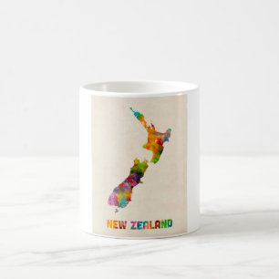 Neuseeland, Aquarell-Karte Tasse