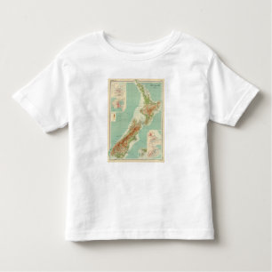 Neuseeland-Atlas-Karte Kleinkind T-shirt