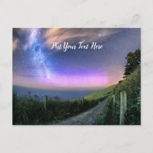 Neuseeland Aurora   Dunedin NZ   Südliche Leuchten Postkarte