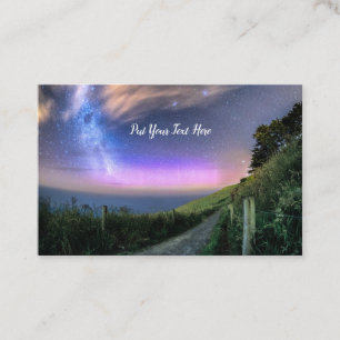 Neuseeland Aurora   Dunedin NZ   Südliche Leuchten Visitenkarte