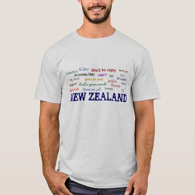 NEUSEELAND-AUSDRÜCKE T - Shirt (Vorderseite)