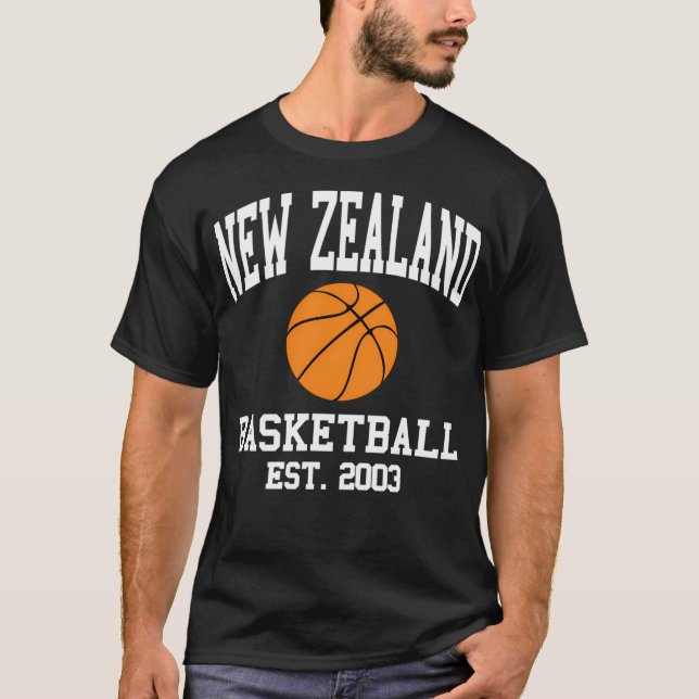 Neuseeland Basketball T-Shirt (Vorderseite)
