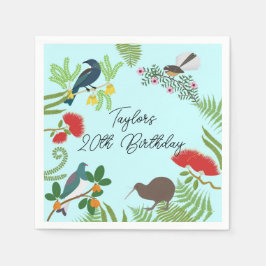 Neuseeland Bird Birthday Serviette