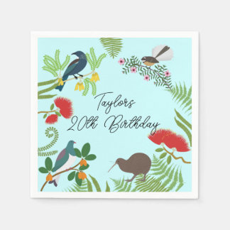 Neuseeland Bird Birthday Serviette
