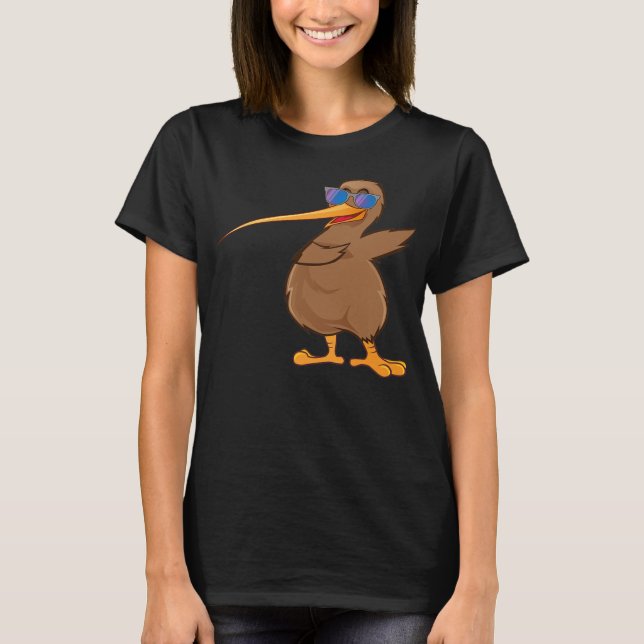 Neuseeland Bird Lover Dabbing Kiwi Bird Da Dance T-Shirt (Vorderseite)