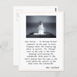 Neuseeland - Cape Reinga Lighthouse / Maori tree Postkarte