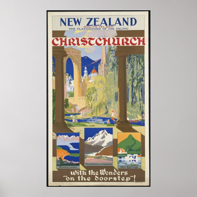 Neuseeland Christchurch Poster (Vorne)