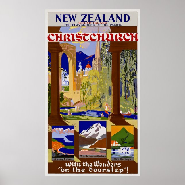 Neuseeland ~ Christchurch Poster (Vorne)
