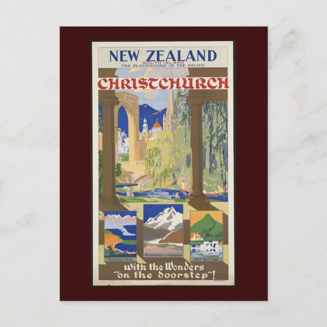 Neuseeland Christchurch Postkarte (Vorderseite)