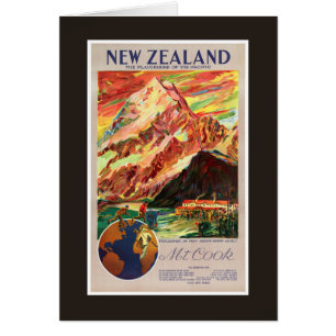 Neuseeland - Cook Vintage Travel Poster
