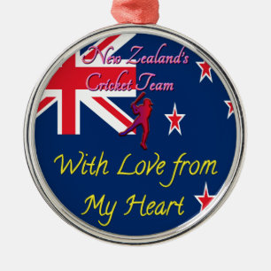 Neuseeland Cricket-Team: Liebe aus meinem Herzen K Silbernes Ornament
