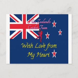 Neuseeland Cricket-Team Liebe aus meinem Herzen Ku Postkarte