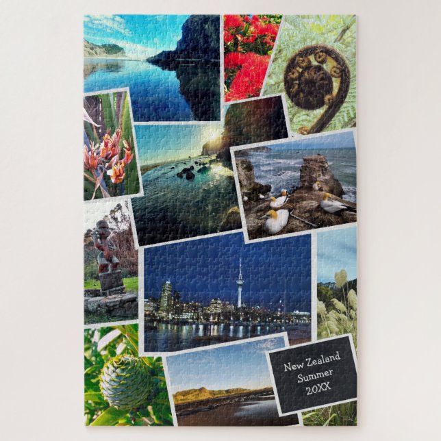 Neuseeland Custom Foto Collage Jigsaw Puzzle (Vertikal)