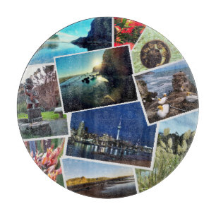 Neuseeland Custom Foto Collage Schneidebrett