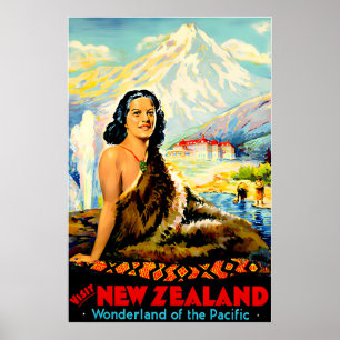 Neuseeland-Druck-Reiseplakat Maori Ar Poster