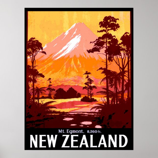 Neuseeland, Egmont, Jahrgangsreise Poster (Vorne)