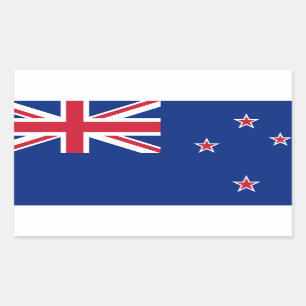 Neuseeland* farbige Flaggenaufkleber Rechteckiger Aufkleber