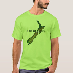 Neuseeland-Farn-Karten-T - Shirt