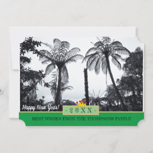 Neuseeland Fern & Happy New Year! Karte /20XX