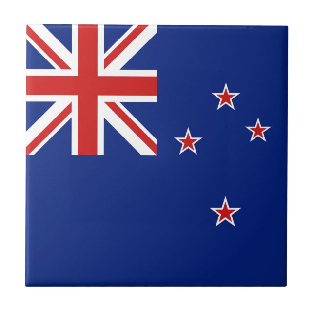 Neuseeland Flag Keramik Tile Fliese (Vorderseite)