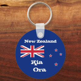 Neuseeland Flag & Kia Ora Grüße / Neuseeland Schlüsselanhänger