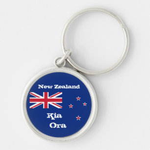 Neuseeland Flag & Kia Ora Grüße / Neuseeland Schlüsselanhänger