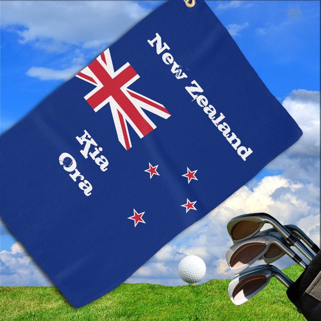 Neuseeland Flag & Zealand reisen, Urlaub /sport Golfhandtuch (Von Creator hochgeladen)