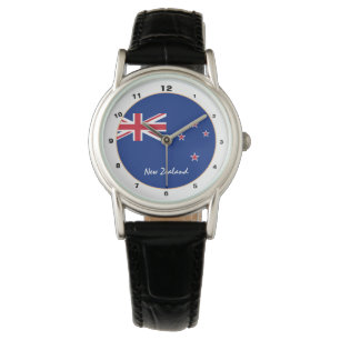 Neuseeland Flag & Zealand trendige Mode /Design Armbanduhr