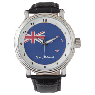 Neuseeland Flag & Zealand trendige Mode /Design Armbanduhr