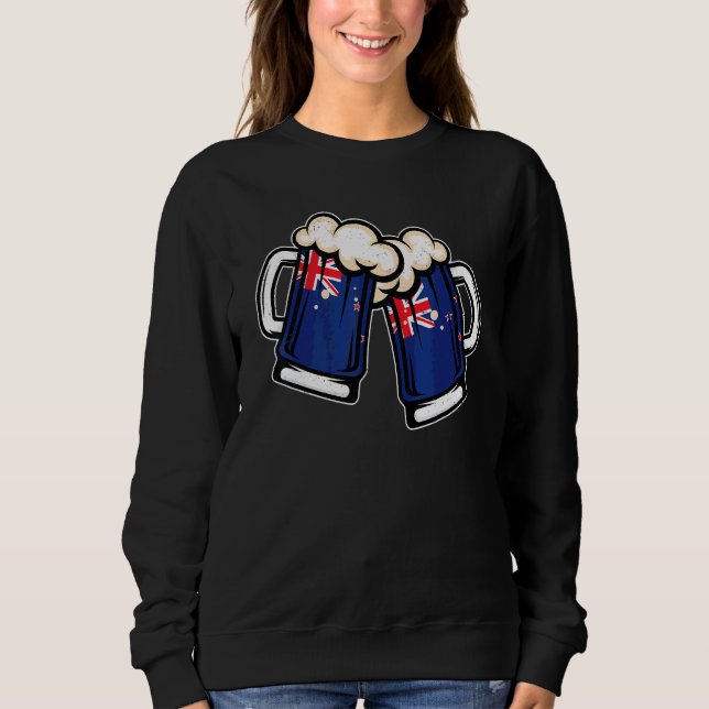 Neuseeland-Flagge Bierbecher   Cooler Neuseeländer Sweatshirt (Vorderseite)