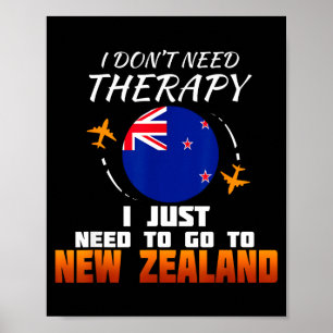 Neuseeland-Flagge I Urlaub I Lustiges Neuseeland Poster