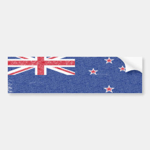 Neuseeland-Flagge im Vintage-Stil Heckscheibenaufk Autoaufkleber