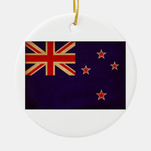 Neuseeland-Flagge Keramik Ornament