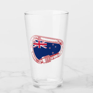 Neuseeland-Flagge Kletter-Karabiner Glas