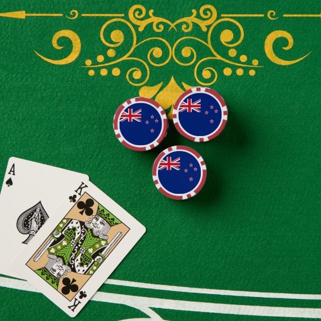 Neuseeland-Flagge Pokerchips (Pokertisch (Stapel))