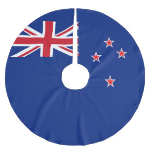 Neuseeland-Flagge Polyester Weihnachtsbaumdecke