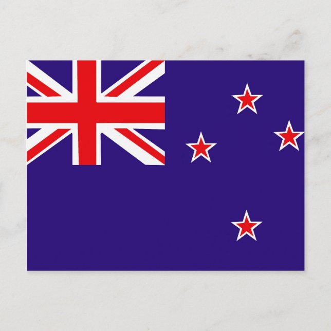 Neuseeland-Flagge Postkarte (Vorderseite)
