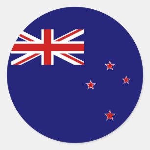 Neuseeland-Flagge Runder Aufkleber