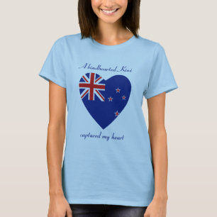 Neuseeland-Flagge T-Shirt mit Herz