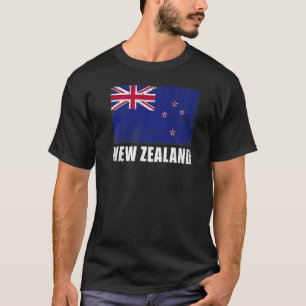 Neuseeland Flaggen Grunge Länderflagge Neuseeland T-Shirt