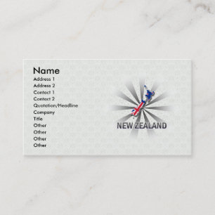 Neuseeland-Flaggen-Karte 2,0 Visitenkarte