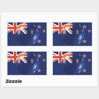 Neuseeland Flaggenaufkleber Rechteckiger Aufkleber