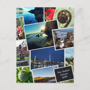 Neuseeland-Fotocollage-Postkarte Postkarte