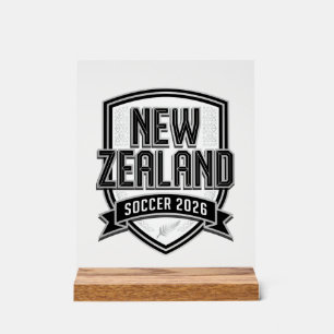 Neuseeland Fußball 2026 Fußball Bold Land Typogr Acrylschild