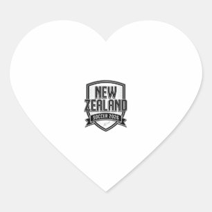 Neuseeland Fußball 2026 Fußball Bold Land Typogr Herz-Aufkleber