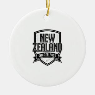 Neuseeland Fußball 2026 Fußball Bold Land Typogr Keramik Ornament
